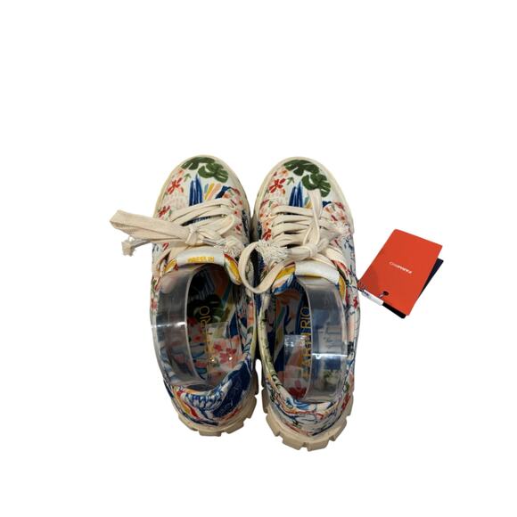 FARM Rio Sneakers Womens 8 Copacabana Flatform Platform Canvas Tropical NWT - Picture 6 of 14